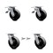 Service Caster 6 Inch Glass Filled Nylon Caster Set with Roller Bearings 2 Brakes 2 Swivel Lock SCC-TTL30S620-GFNR-2-BSL-2 - alternate 1